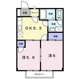 ロマネスクローズ B【2階】の間取り