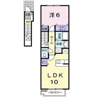 リヴィエールA【2階】の間取り