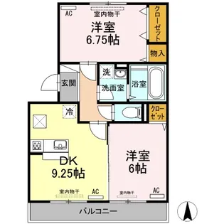 メルベーユ B棟【1階】の間取り