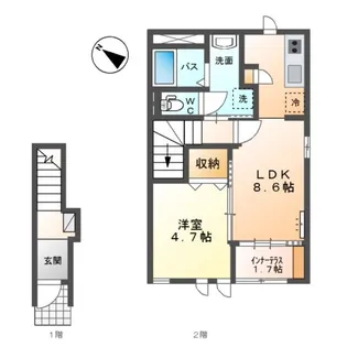 キャロット C【2階】の間取り