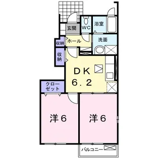 ヒルズサイド A【1階】の間取り