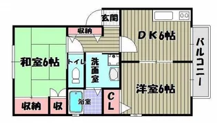 箕島ハイツ【202号室】の間取り
