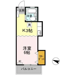 ピュアハイツ生野【1階】の間取り