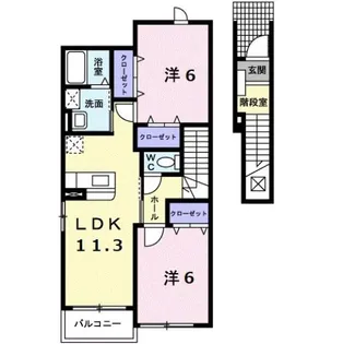 サンソーレ A【2階】の間取り