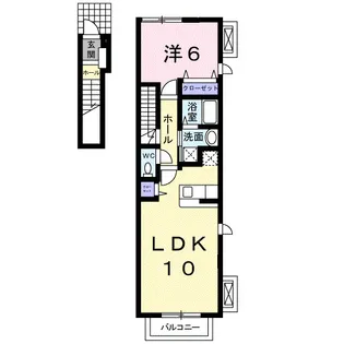 ハイツ コンチェルトB【2階】の間取り