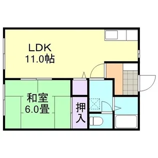 フレンドリー鶴新田 B【101号室】の間取り
