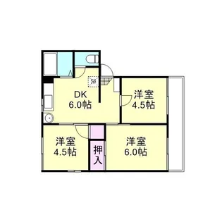 メゾン鷲羽【205号室】の間取り