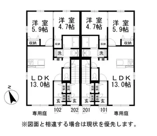 ルーチェ・B【1階】の間取り