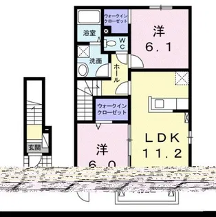 サウスエイト【2階】の間取り