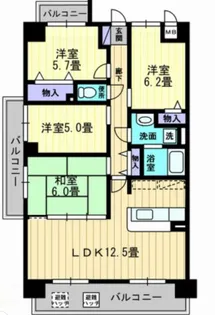 ルミナスMIZUHO京町【805号室】の間取り