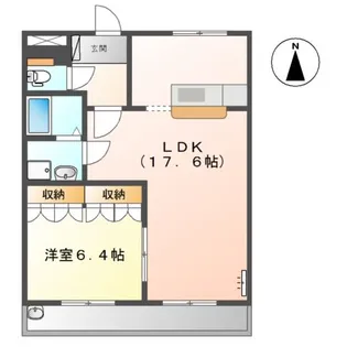 ステイブル円座Ⅱ【1階】の間取り