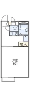 レオパレスブルースカイⅡ【2階】の間取り