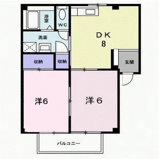 シティハイツ藤沢【2階】の間取り