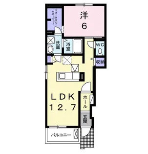 クレール ハピネスB【1階】の間取り