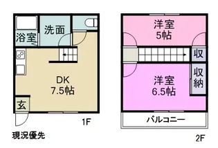 プレステージ湯野【105号室】の間取り