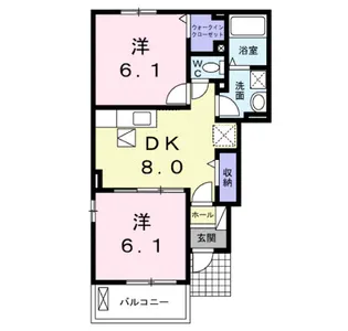 メゾン桂【1階】の間取り