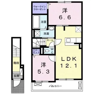プラシード Ⅱ【2階】の間取り
