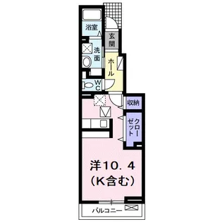 エルシャーレB【1階】の間取り
