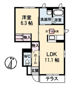 メゾンひかり A棟【102号室】の間取り
