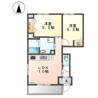 プルミエール【1階】の間取り
