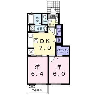 カルム・道【1階】の間取り