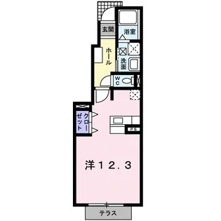 コーポフォレストⅡ B【1階】の間取り
