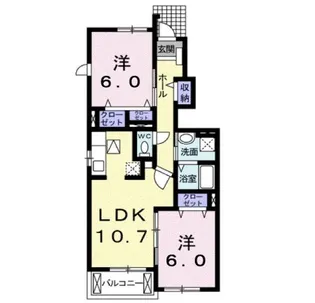 フェールII【1階】の間取り