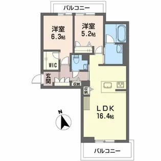 セントガーデン【1階】の間取り
