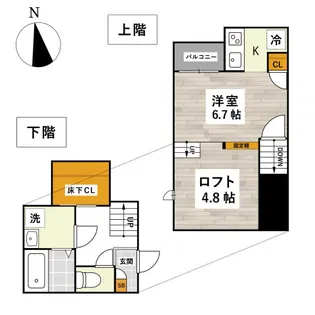 ADC倉敷マリブ【1階】の間取り