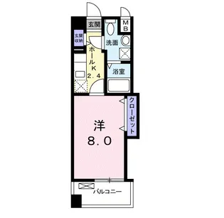 レジデンス下伊福 颯【3階】の間取り