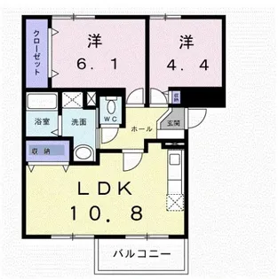 リヴィエール宮本Ⅰ【2階】の間取り