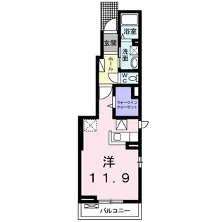 グランベルジュ高松B【1階】の間取り