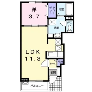 アミックスⅡC【1階】の間取り