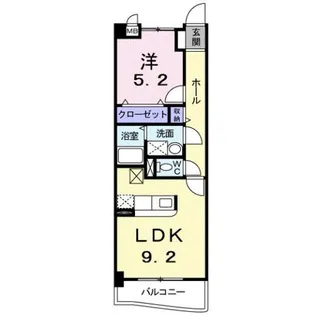 メゾン アウローラ【1階】の間取り