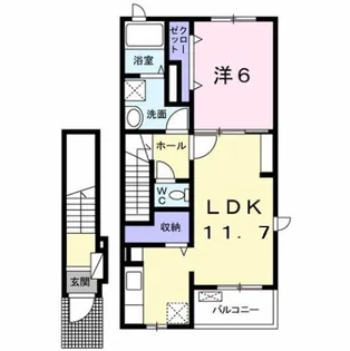 ルーベル太田B【2階】の間取り