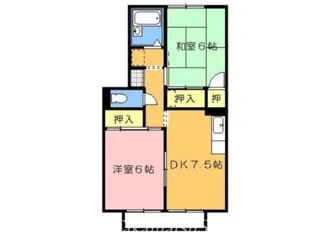 エーデルワイス【1階】の間取り