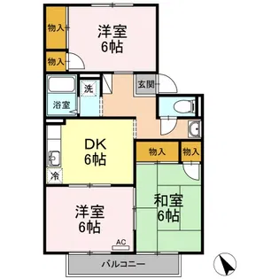 ゼフィール A棟【2階】の間取り