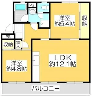 ヴィラナリー屋島6号棟【5階】の間取り
