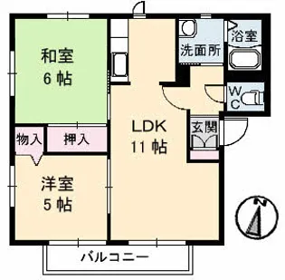 J-house【101 号室】の間取り