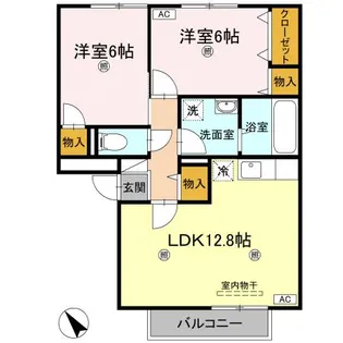 アドミレー樹太 D棟【1階】の間取り