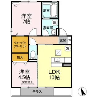 グランドソレイユ平野【1階】の間取り