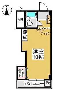 エクセル栗林【4階】の間取り
