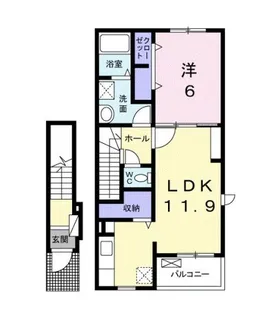アムール D棟【2階】の間取り