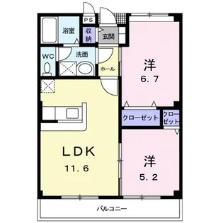 ゴールドガーデン【2階】の間取り