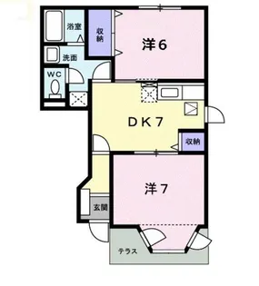 ベルメゾンサークル【1階】の間取り