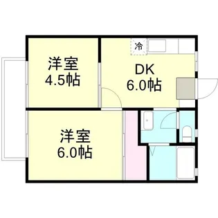 サンライフ鴨方【2階】の間取り