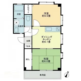 フォブールサンシャインA【1階】の間取り