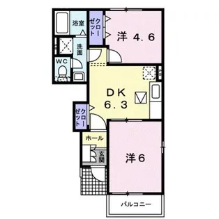 セナ アイランド B【1階】の間取り