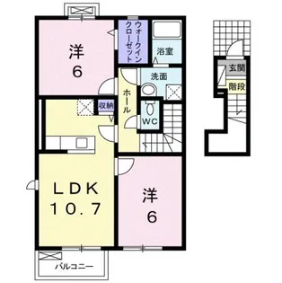 ルース デラ プレッソ Ⅱ【2階】の間取り