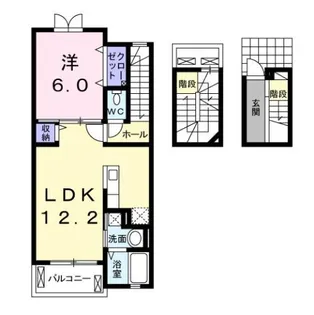 オレンジ窓香【3階】の間取り